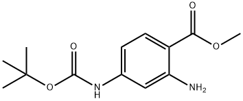 Methyl 2-amino-4-((tert-butoxycarbonyl)amino)benzoate Structure