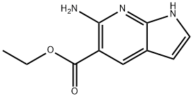 1H-Pyrrolo[2,3-b]pyridine-5-carboxylic acid, 6-aMino-, ethyl ester Struktur