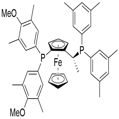 (R)-1-{(S)-2-[BIS(4-METHOXY-3,5-DIMETHYLPHENYL)PHOSPHINO]FERROCENYL}-ETHYLDI(3,5 Structure