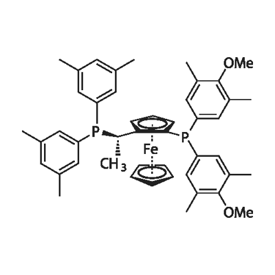 (S)-1-{(R)-2-[BIS(4-METHOXY-3,5-DIMETHYLPHENYL)PHOSPHINO]FERROCENYL}-ETHYLDI(3,5 Structure