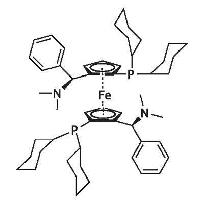 (AS,AS)-1,1#-BIS[<ALPHA>-(DIMETHYLAMINO)BENZYL]-(R,R)-2,2#-BIS(DICYCLOHEXYLPHOSP Structure