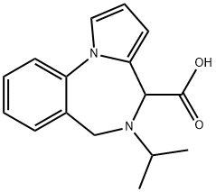 5-ISOPROPYL-5,6-DIHYDRO-4H-PYRROLO[1,2-A][1,4]BENZODIAZEPINE-4-CARBOXYLICACID
 Structure