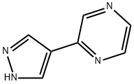 2-(1H-ピラゾール-4-イル)ピラジン 化学構造式