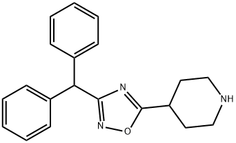 4-(3-BENZHYDRYL-1,2,4-OXADIAZOL-5-YL)PIPERIDINE
 Struktur