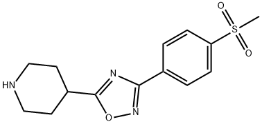 4-{3-[4-(METHYLSULFONYL)PHENYL]-1,2,4-OXADIAZOL-5-YL}PIPERIDINE
 Struktur