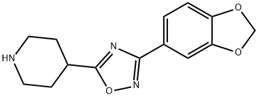 3-(苯并[D][1,3]二氧戊环-5-基)-5-(哌啶-4-基)-1,2,4-噁二唑, 849925-04-8, 结构式