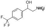 2-アミノ-1-(4-(トリフルオロメチル)フェニル)エタノール塩酸塩 化学構造式