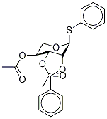 Phenyl 3,4-Di-O-acetyl-α-O-benzyl-1-thio-α-L-rhamnopyranoside Struktur