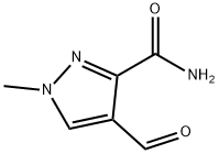 1H-Pyrazole-3-carboxamide, 4-formyl-1-methyl- (9CI) Struktur
