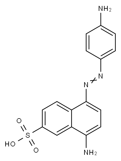 8-amino-5-[(p-aminophenyl)azo]naphthalene-2-sulphonic acid Struktur