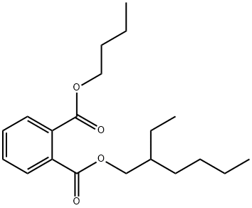 邻苯二甲酸丁基酯2-乙基己基酯,85-69-8,结构式
