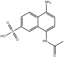 8-acetamido-5-aminonaphthalene-2-sulfonic acid Struktur