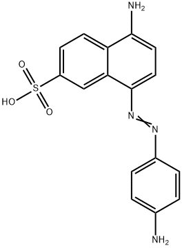 5-amino-8-[(p-aminophenyl)azo]naphthalene-2-sulphonic acid Structure