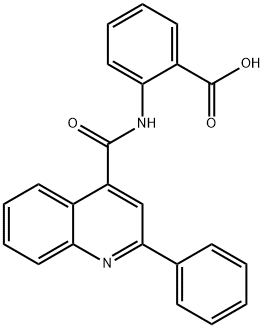 2-[[(2-苯基-4-喹啉基)羰基]氨基]苯甲酸, 85-78-9, 结构式