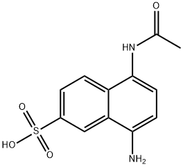5-acetamido-8-amino-2-naphthalenesulfonic acid Structure