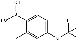 2-甲基-4-三氟甲氧基苯基硼酸,850033-39-5,结构式
