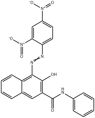 4-[(2,4-ジニトロフェニル)アゾ]-3-ヒドロキシ-N-フェニル-2-ナフタレンカルボアミド 化学構造式
