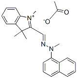 1,3,3-trimethyl-2-[(methyl-2-naphthylhydrazono)methyl]-3H-indolium acetate Structure