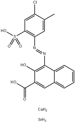 4-[(4-chloro-5-methyl-2-sulphophenyl)azo]-3-hydroxy-2-naphthoic acid, calcium strontium salt  Structure