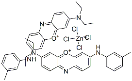 bis[3-(diethylamino)-7-[(m-tolyl)amino]phenoxazin-5-ium] tetrachlorozincate 结构式