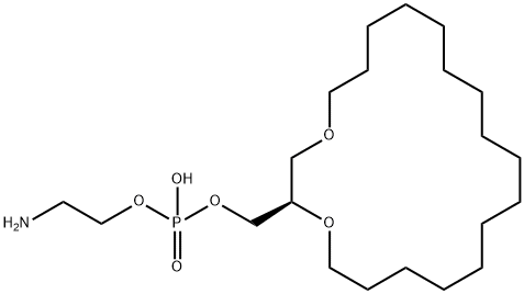 2-aminoethyl (R)-1,4-dioxacycloicos-2-ylmethyl hydrogen phosphate Struktur