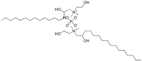 bis[(2-hydroxyethyl)(2-hydroxyhexadecyl)dimethylammonium] hydrogen phosphate Structure