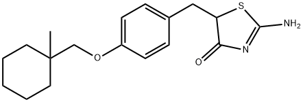 2-aMino-5-[[4-[(1-Methylcyclohexyl)Methoxy]phenyl]Methyl]-4(5H)-thiazolone 结构式
