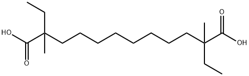 Dodecanedioic acid, 2,11-diethyl-2,11-dimethyl- Structure