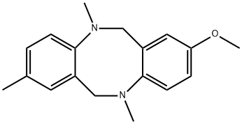 2-METHOXY-5,8,11-TRIMETHYL-5,6,11,12-TETRAHYDRO-DIBENZO[B,F][1,5]DIAZOCINE 结构式
