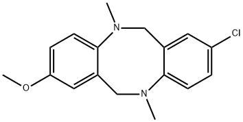 2-CHLORO-8-METHOXY-5,11-DIMETHYL-5,6,11,12-TETRAHYDRO-DIBENZO[B,F][1,5]DIAZOCINE 结构式