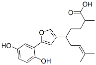 [1-[5-(2,5-Dihydroxyphenyl)-3-furanyl]-4-methyl-3-penten-1-yl]2-methylbutanoate Structure