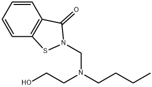2-[[butyl(2-hydroxyethyl)amino]methyl]-1,2-benzisothiazol-3(2H)-one 结构式