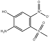 2-amino-4-(methylsulphonyl)-5-nitrophenol 结构式
