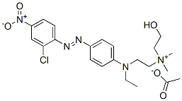 [2-[[4-[(2-chloro-4-nitrophenyl)azo]phenyl]ethylamino]ethyl](2-hydroxyethyl)dimethylammonium acetate Structure