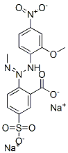 disodium 2-[3-(2-methoxy-4-nitrophenyl)-1-methyltriazen-2-yl]-5-sulphonatobenzoate 结构式