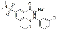 sodium 2-[3-(3-chlorophenyl)-1-ethyltriazen-2-yl]-5-[(dimethylamino)sulphonyl]benzoate Structure