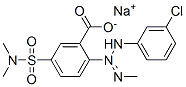 sodium 2-[3-(3-chlorophenyl)-1-methyltriazen-2-yl]-5-[(dimethylamino)sulphonyl]benzoate Struktur