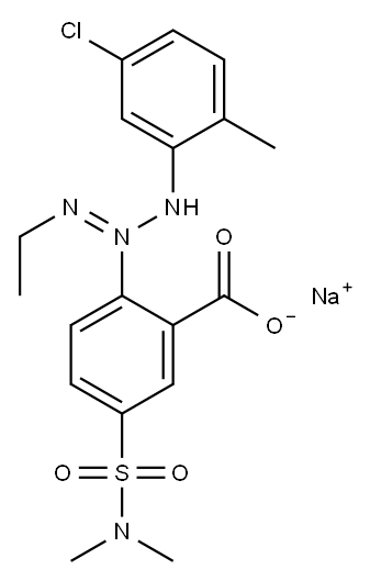 sodium 2-[3-(5-chloro-2-tolyl)-1-ethyltriazen-2-yl]-5-[(dimethylamino)sulphonyl]benzoate 结构式