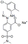 sodium 2-[3-(5-chloro-2-tolyl)-1-methyltriazen-2-yl]-5-[(dimethylamino)sulphonyl]benzoate 结构式