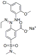 sodium 2-[3-(5-chloro-2-methoxyphenyl)-1-ethyltriazen-2-yl]-5-[(dimethylamino)sulphonyl]benzoate 结构式