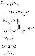 sodium 2-[3-(5-chloro-2-methoxyphenyl)-1-methyltriazen-2-yl]-5-[(dimethylamino)sulphonyl]benzoate Struktur