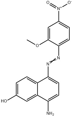 8-amino-5-[(2-methoxy-4-nitrophenyl)azo]-2-naphthol Struktur