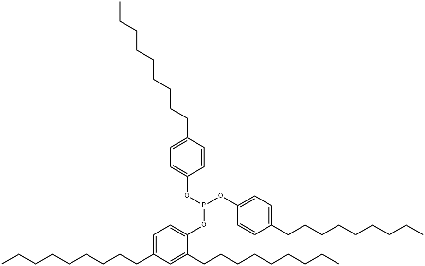 2,4-dinonylphenyl bis(4-nonylphenyl) phosphite 结构式