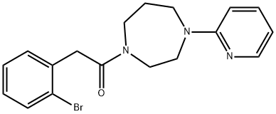 2-(2-BROMO-PHENYL)-1-(4-PYRIDIN-2-YL-[1,4]DIAZEPAN-1-YL)-ETHANONE Struktur