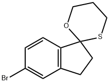 5-BROMO-SPIRO[INDAN-2,2'-(1,3-OXATHIANE)] Structure