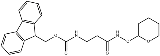 N-(2H-3,4,5,6-TETRAHYDROPYRAN-2-YLOXY)-3-[(FLUOREN-9-YLMETHOXY)CARBONYLAMINO]PROPANAMIDE Struktur
