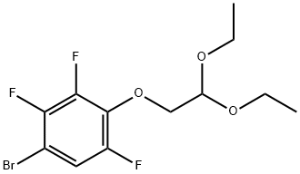 1-BROMO-4-(2,2-DIETHOXYETHOXY)-2,3,5-TRIFLUOROBENZENE 化学構造式