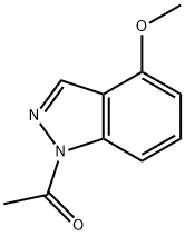 1H-Indazole,  1-acetyl-4-methoxy-  (9CI) Struktur