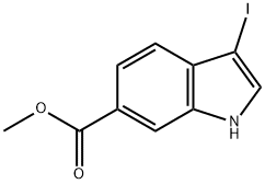 3-碘-1H-吲哚-6-羧酸甲酯, 850374-98-0, 结构式