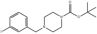 TERT-BUTYL 4-(3-IODOBENZYL)TETRAHYDRO-1(2H)-PYRAZINECARBOXYLATE Structure